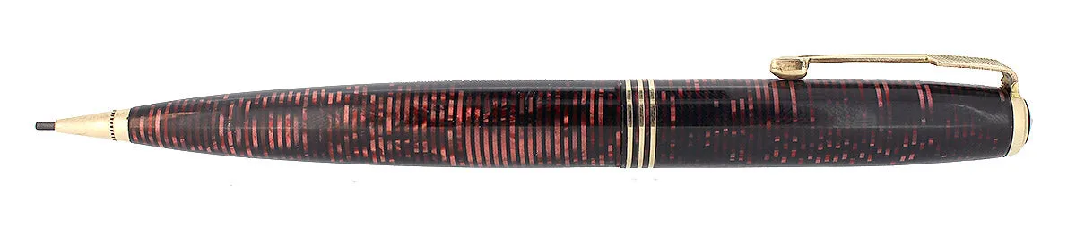 1935 PARKER VACUMATIC BURGUNDY PEARL OVERSIZE MECHANICAL PENCIL RESTORED