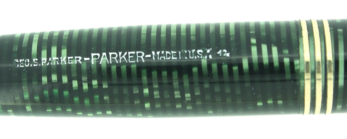 1936 PARKER VACUMATIC EMERALD PEARL OVERSIZE MECHANICAL PENCIL RESTORED