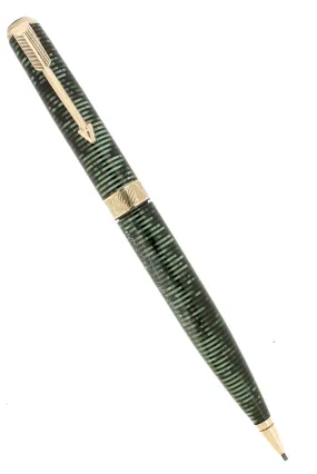 1937 PARKER VACUMATIC SENIOR MAXIMA EMERALD PEARL MECHANICAL PENCIL RESTORED