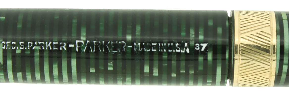 1937 PARKER VACUMATIC SENIOR MAXIMA EMERALD PEARL MECHANICAL PENCIL RESTORED