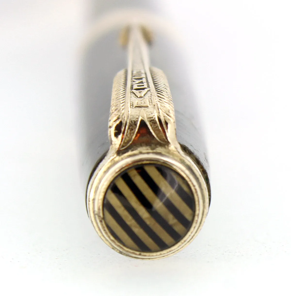 1938 PARKER MAXIMA GOLDEN PEARL INJECTOR PENCIL JEWELER COIN STACK CAP BAND