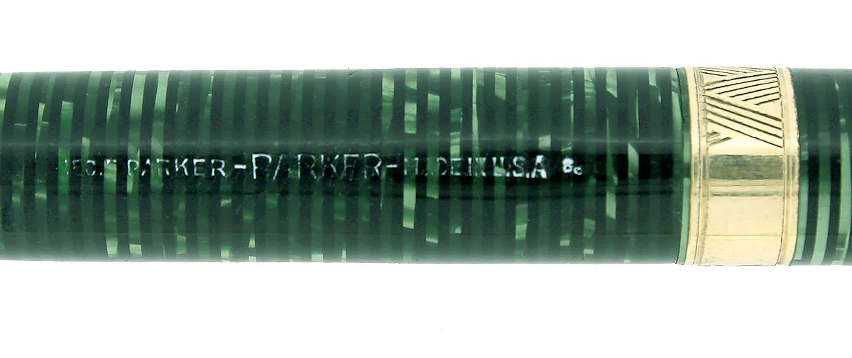 1938 PARKER VACUMATIC SENIOR MAXIMA EMERALD PEARL MECHANICAL PENCIL RESTORED