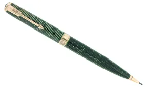 1938 PARKER VACUMATIC SENIOR MAXIMA EMERALD PEARL MECHANICAL PENCIL RESTORED