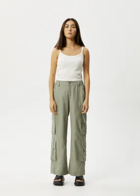 AFENDS Womens Midnight - Cargo Pants - Olive