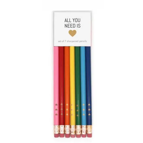 All You Need is Hearts Pencil Set