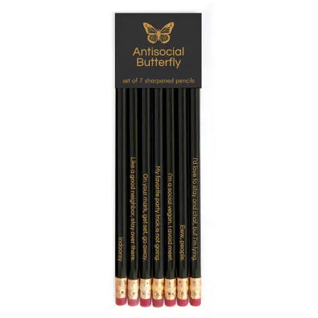 Antisocial Butterfly Pencil Set