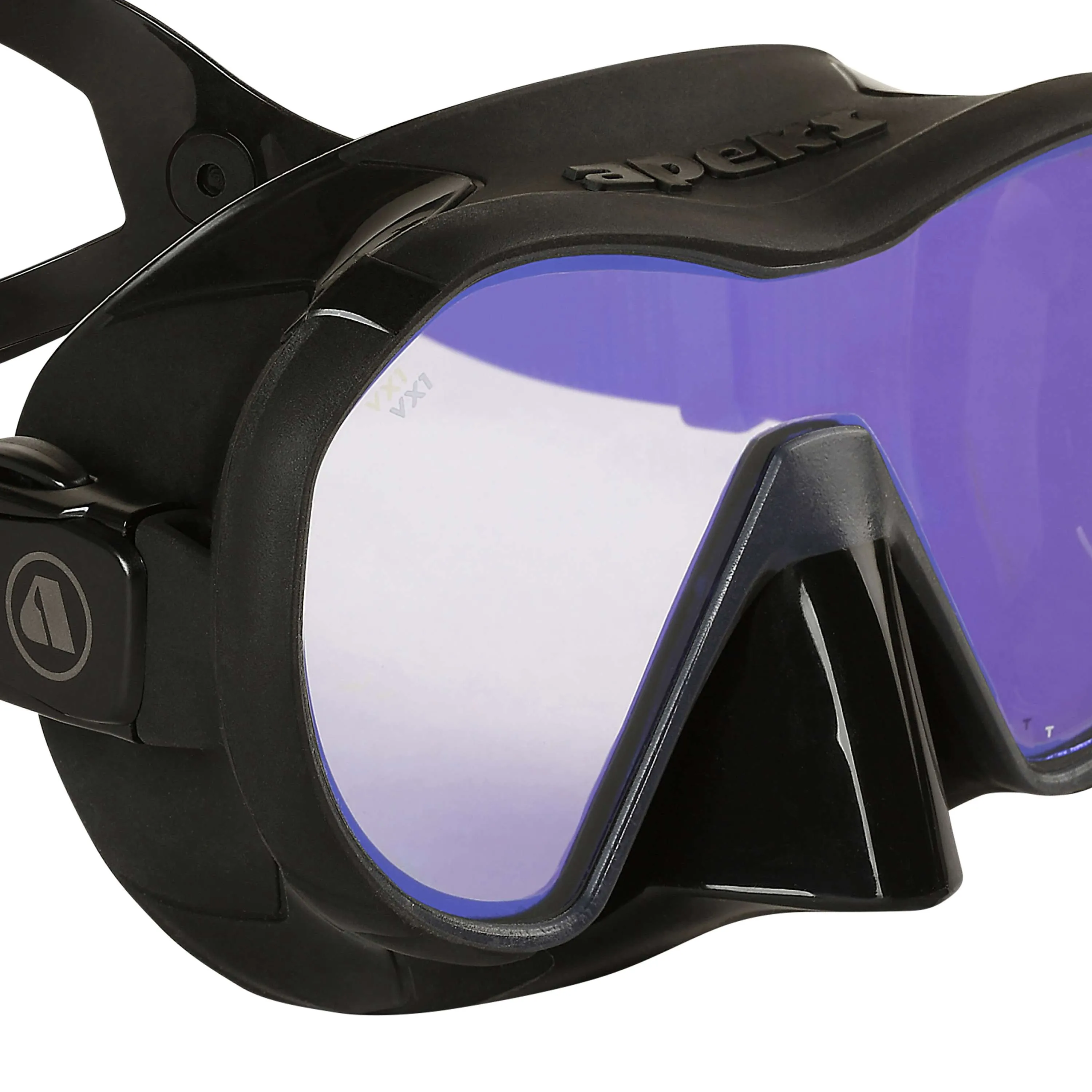 Apeks VX1 Scuba Diving Mask w/ UV Lens Black/Black