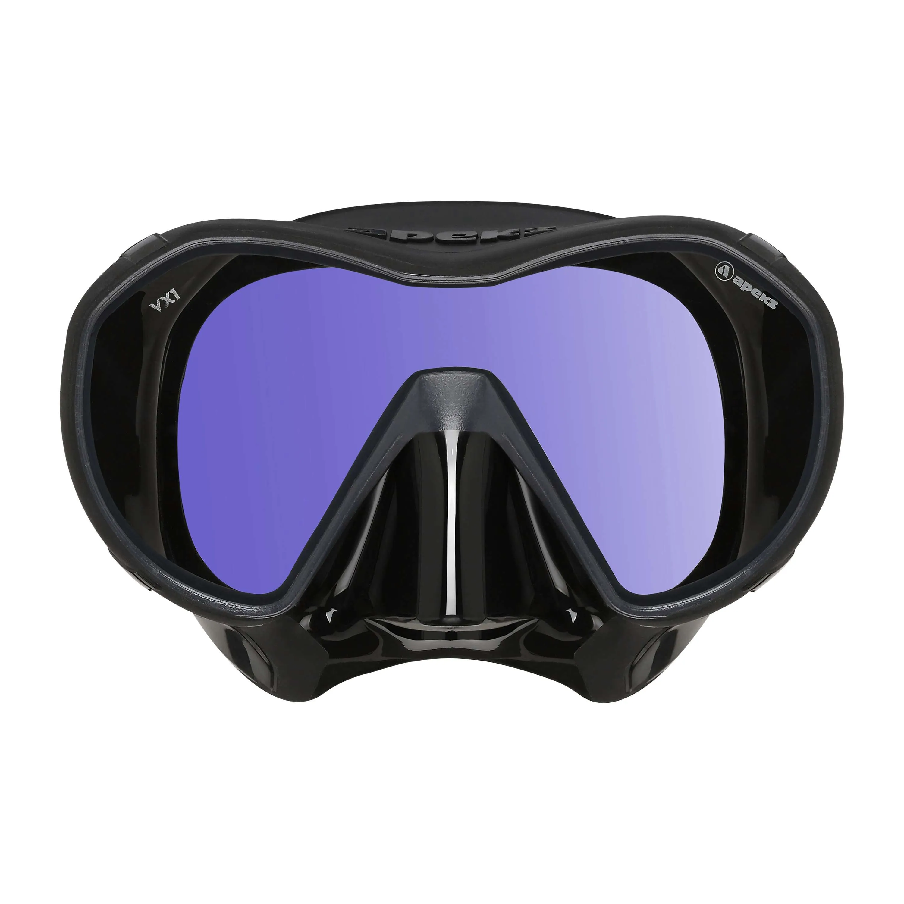 Apeks VX1 Scuba Diving Mask w/ UV Lens Black/Black