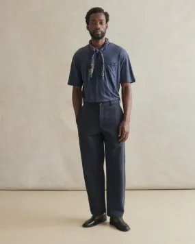 Balloon Trouser Heavy Cotton Drill - Navy