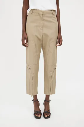 Beige Cargo Trouser