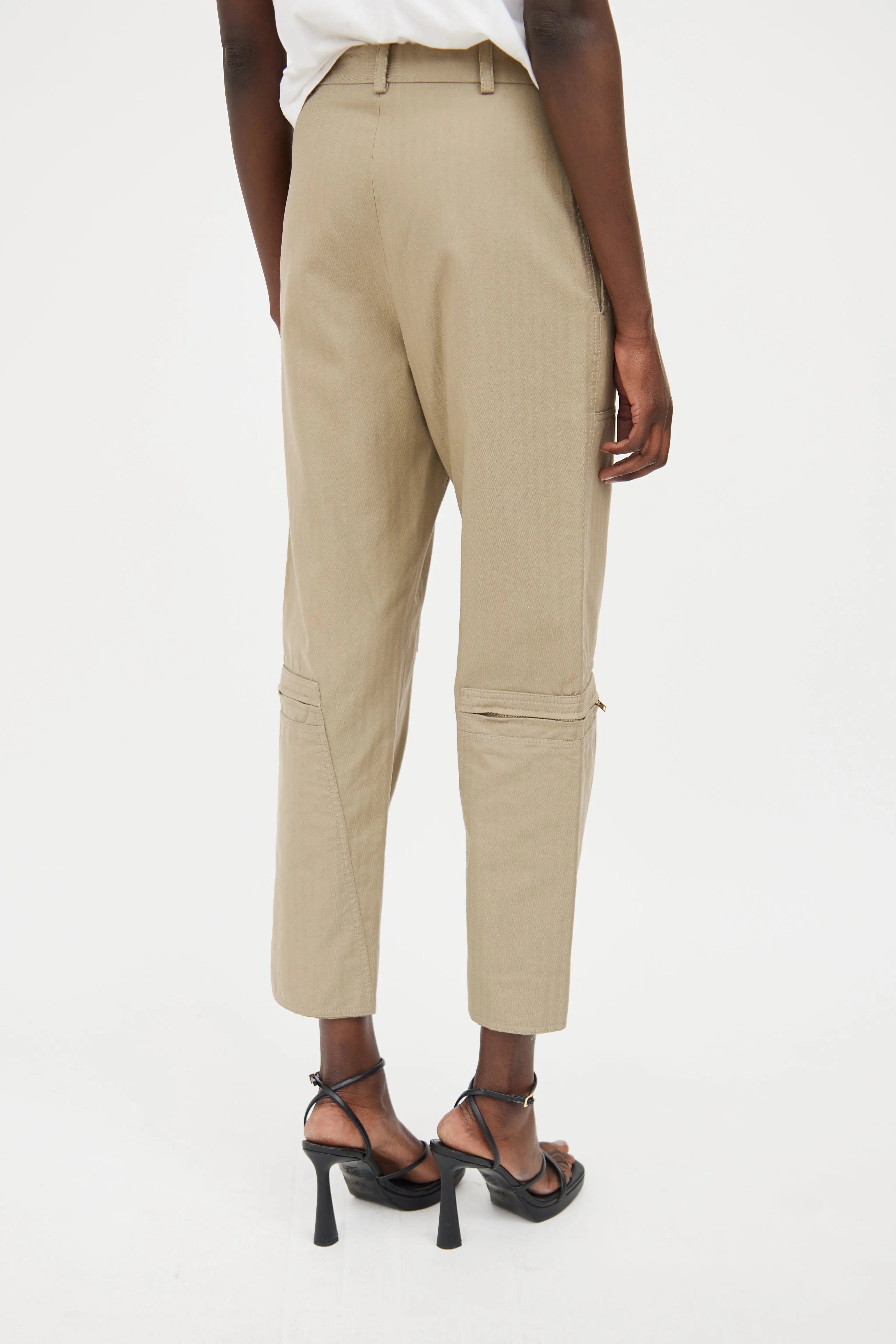 Beige Cargo Trouser