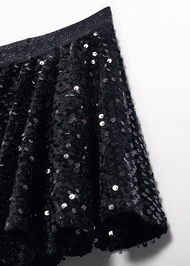 Black Sequin Skirt