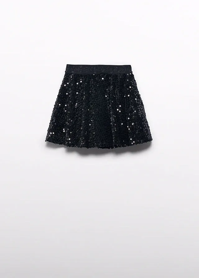 Black Sequin Skirt