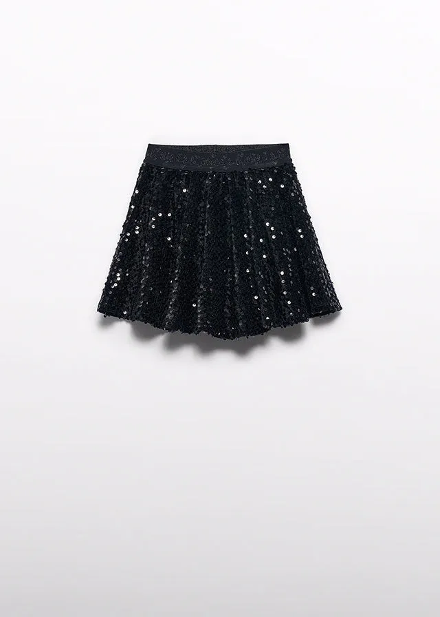 Black Sequin Skirt