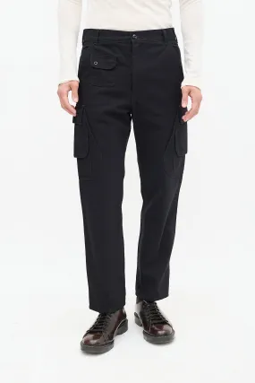 Black Tapered Cargo Trouser