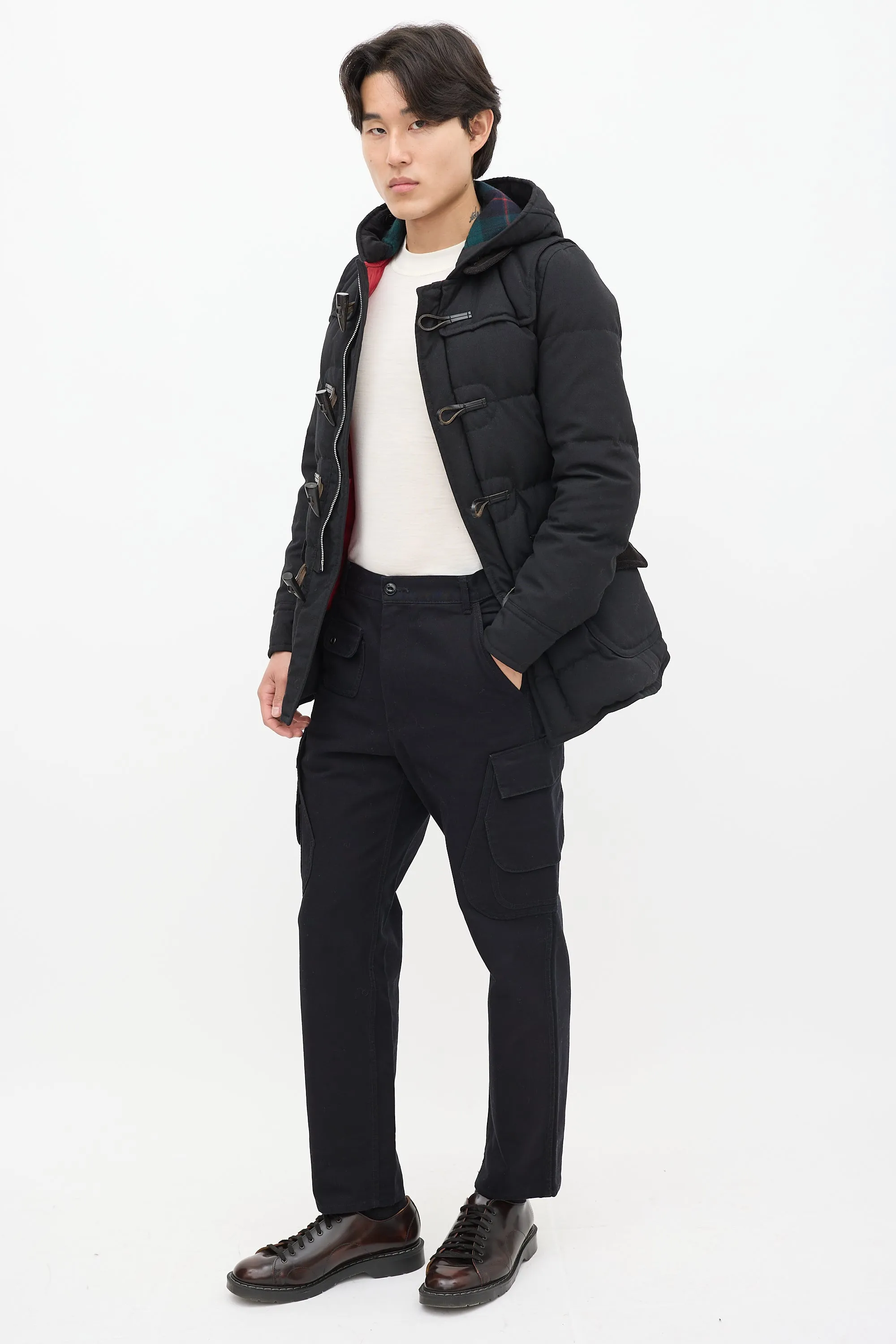 Black Tapered Cargo Trouser