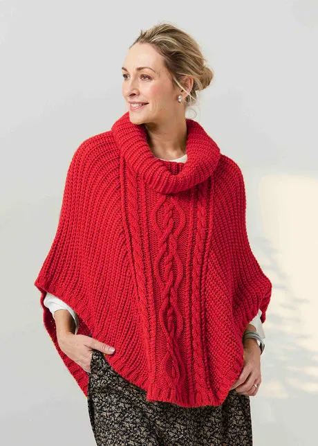 Blanche Cable Knit Poncho