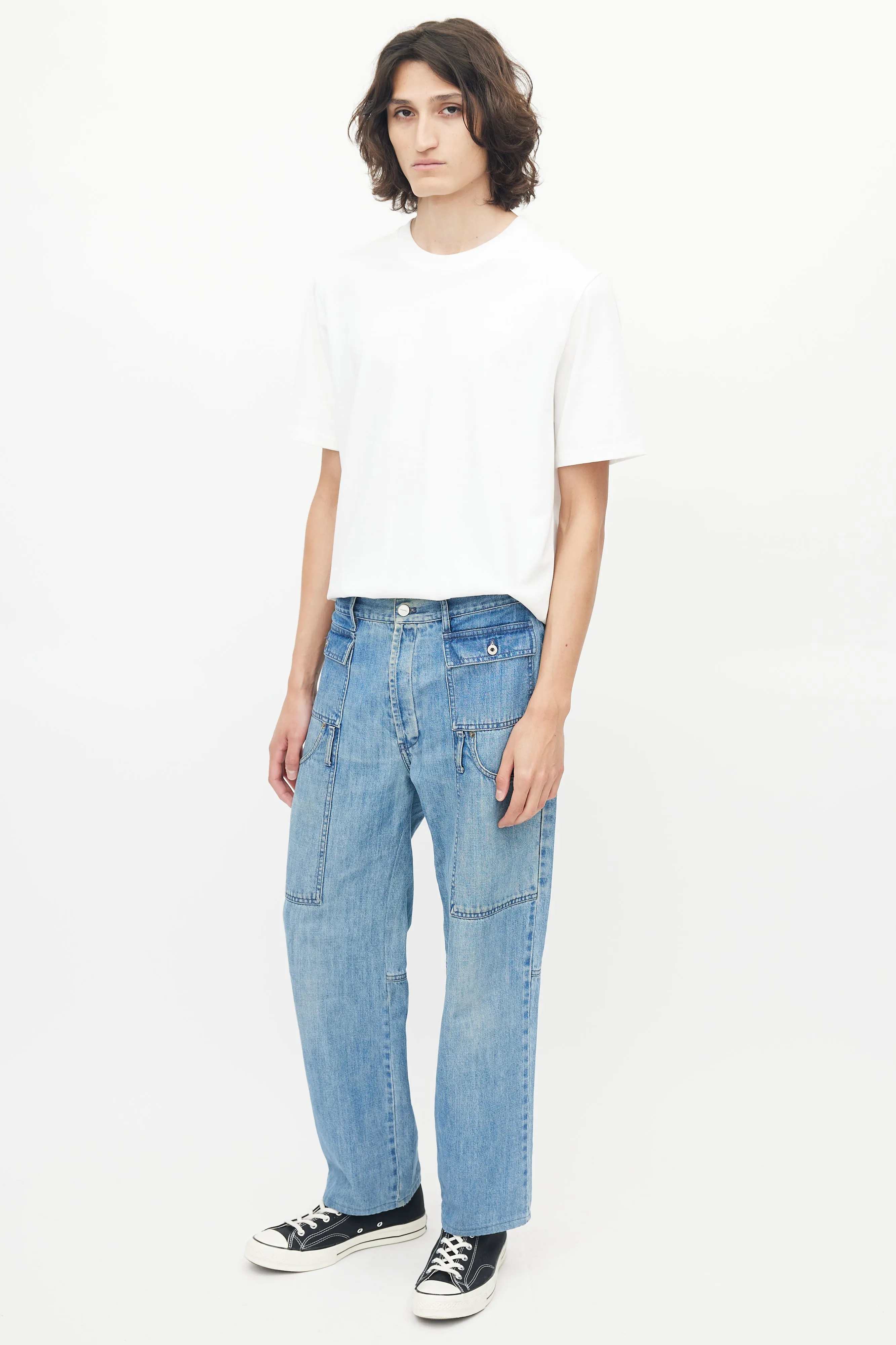 Blue Le Gadjo Cargo Denim Jeans