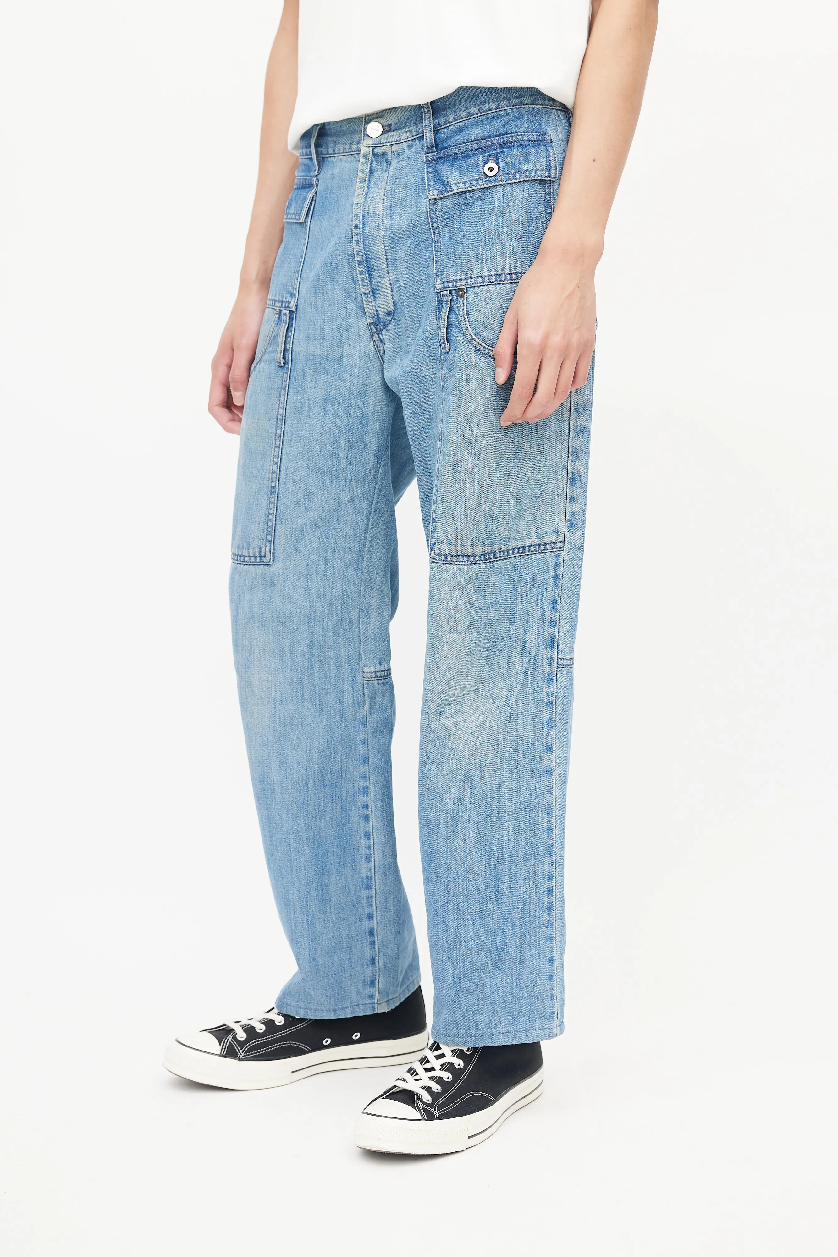 Blue Le Gadjo Cargo Denim Jeans