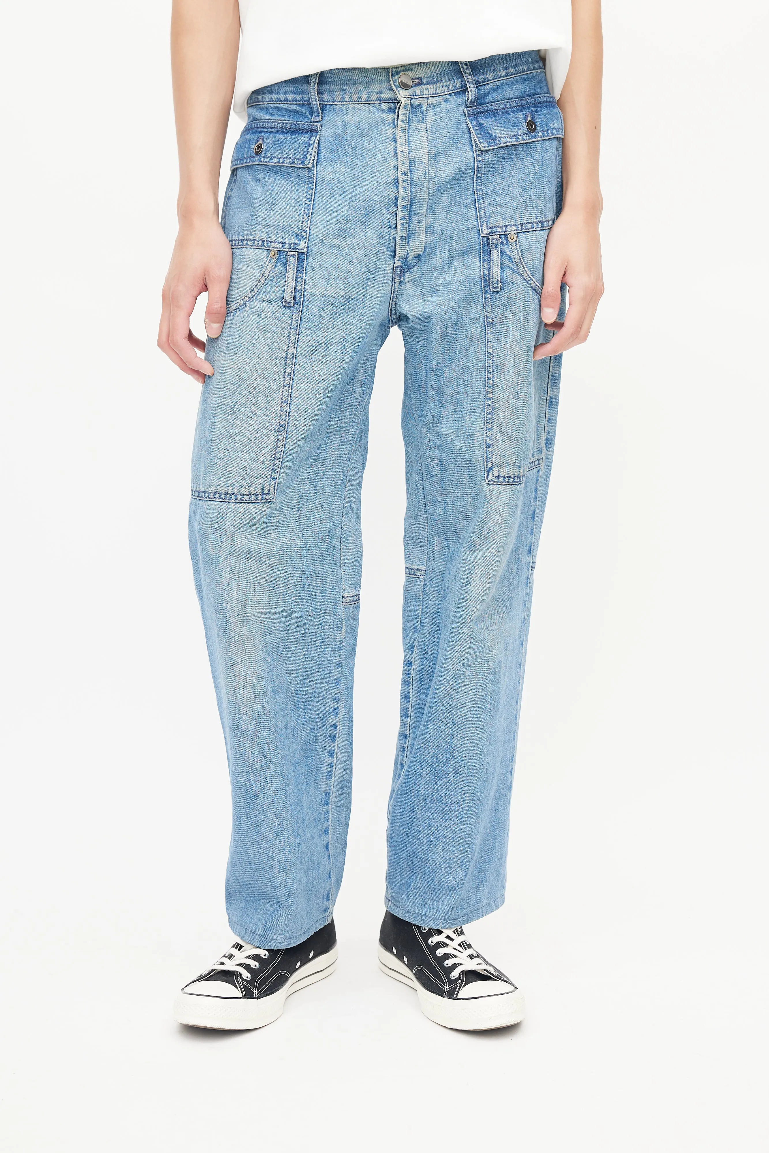 Blue Le Gadjo Cargo Denim Jeans