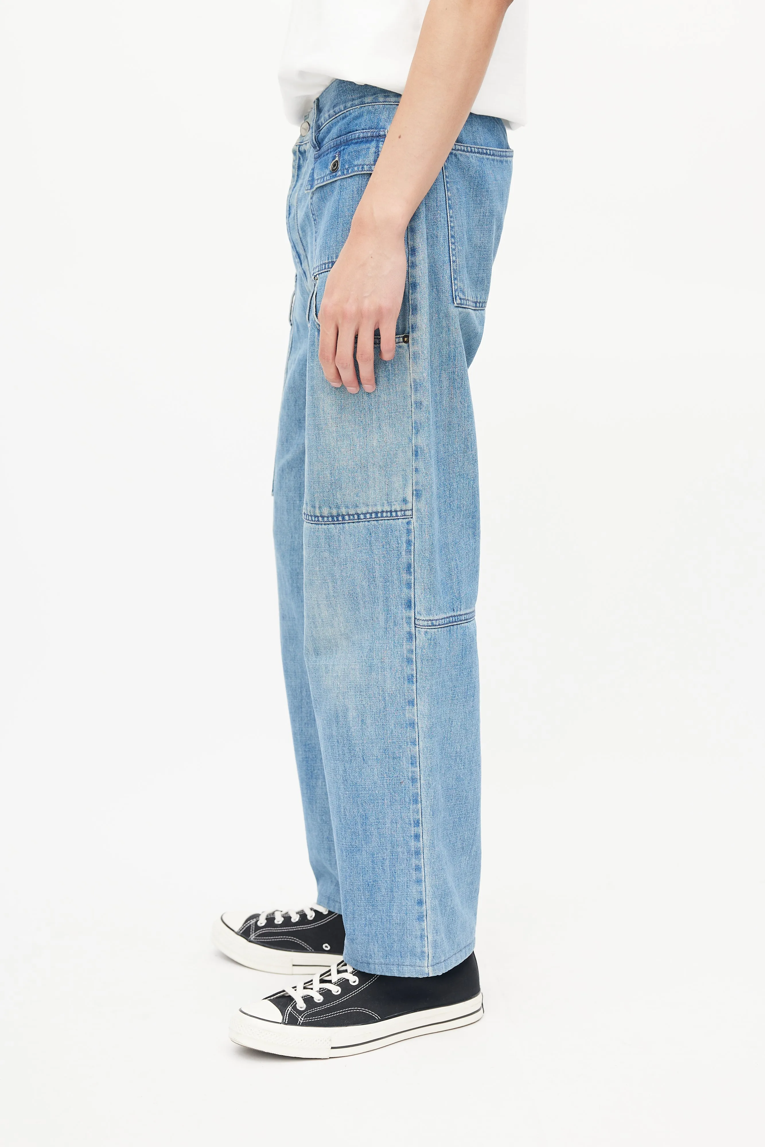 Blue Le Gadjo Cargo Denim Jeans