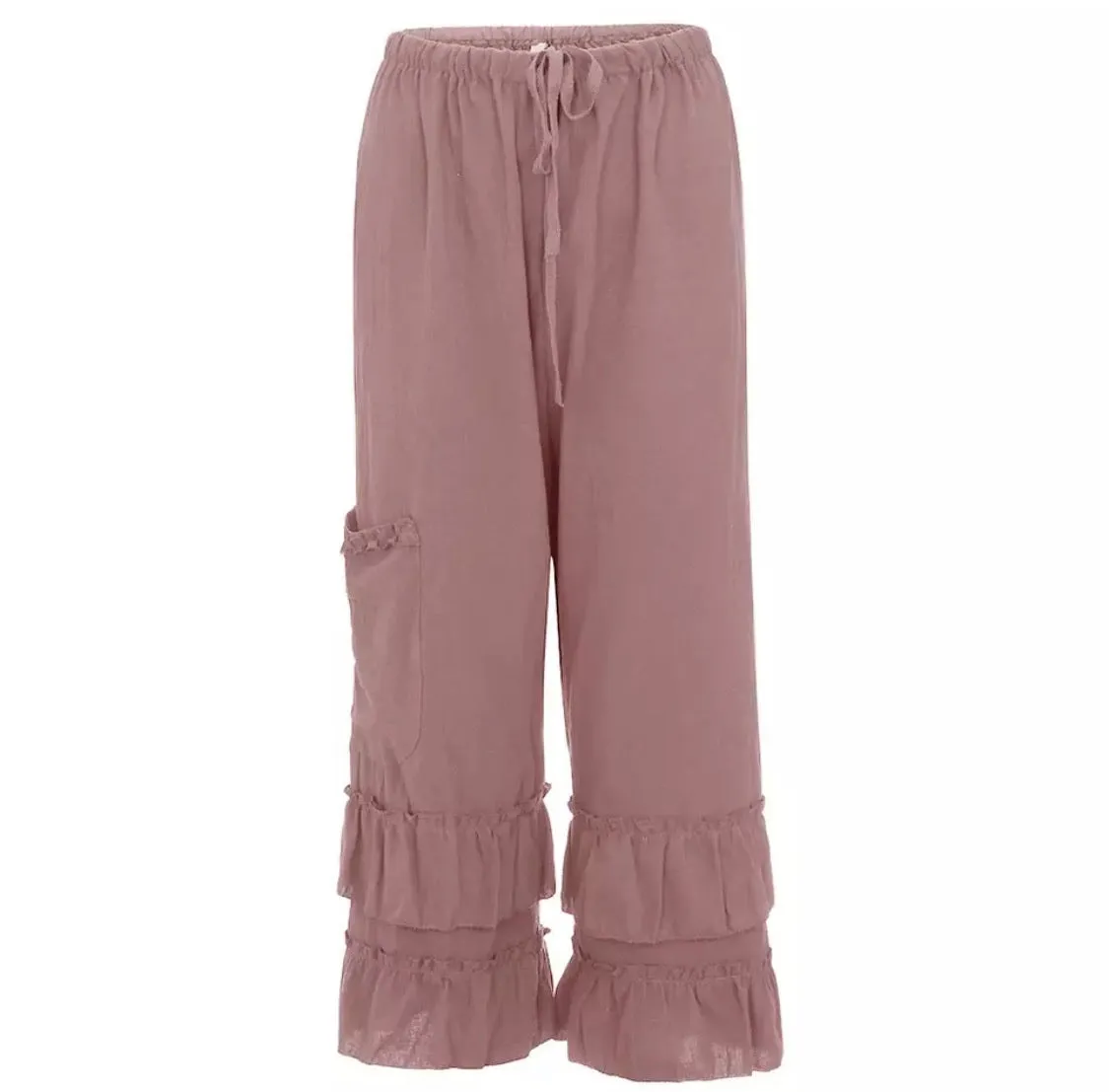 Boho Ruffled Hem Pants