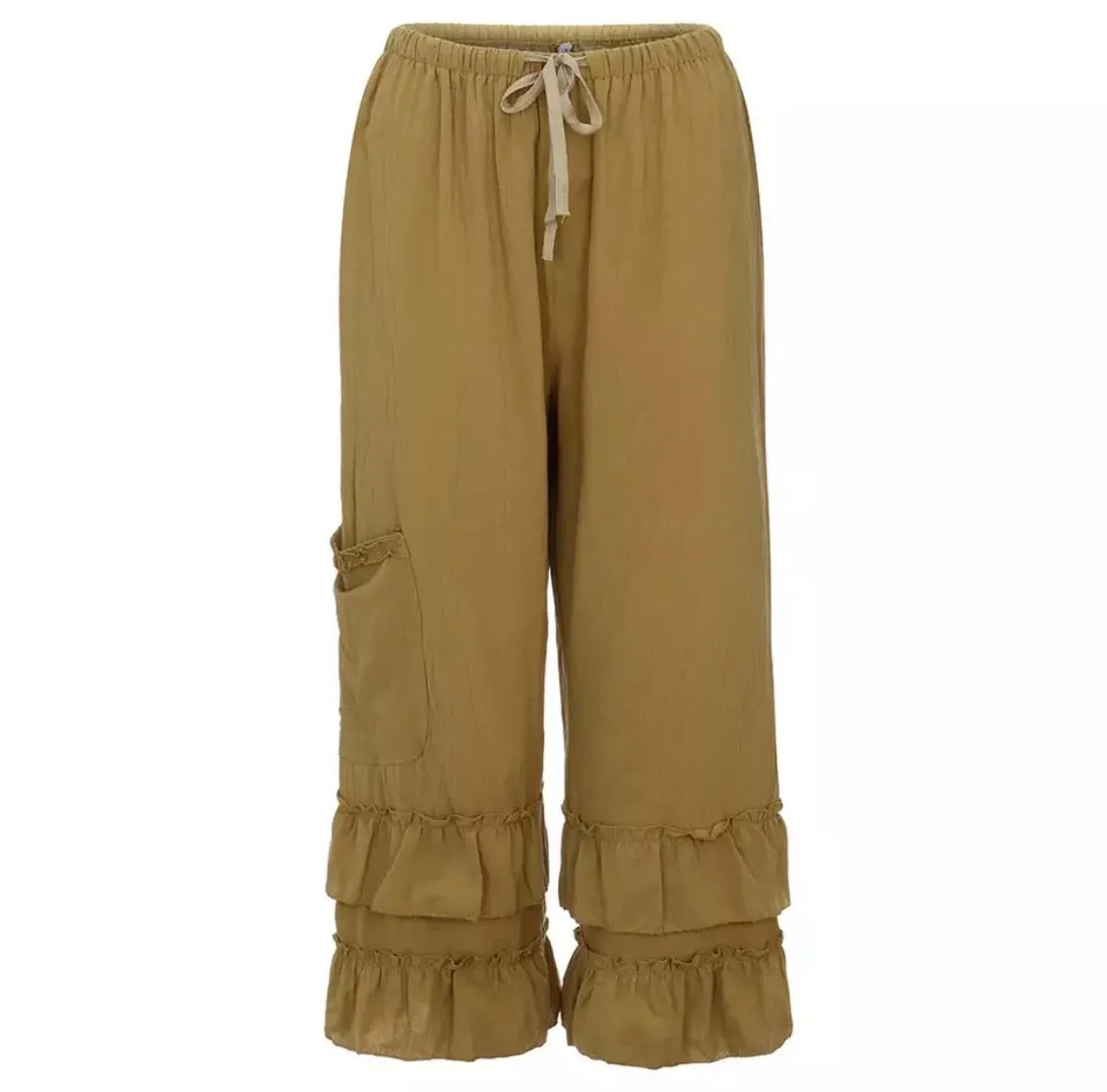 Boho Ruffled Hem Pants