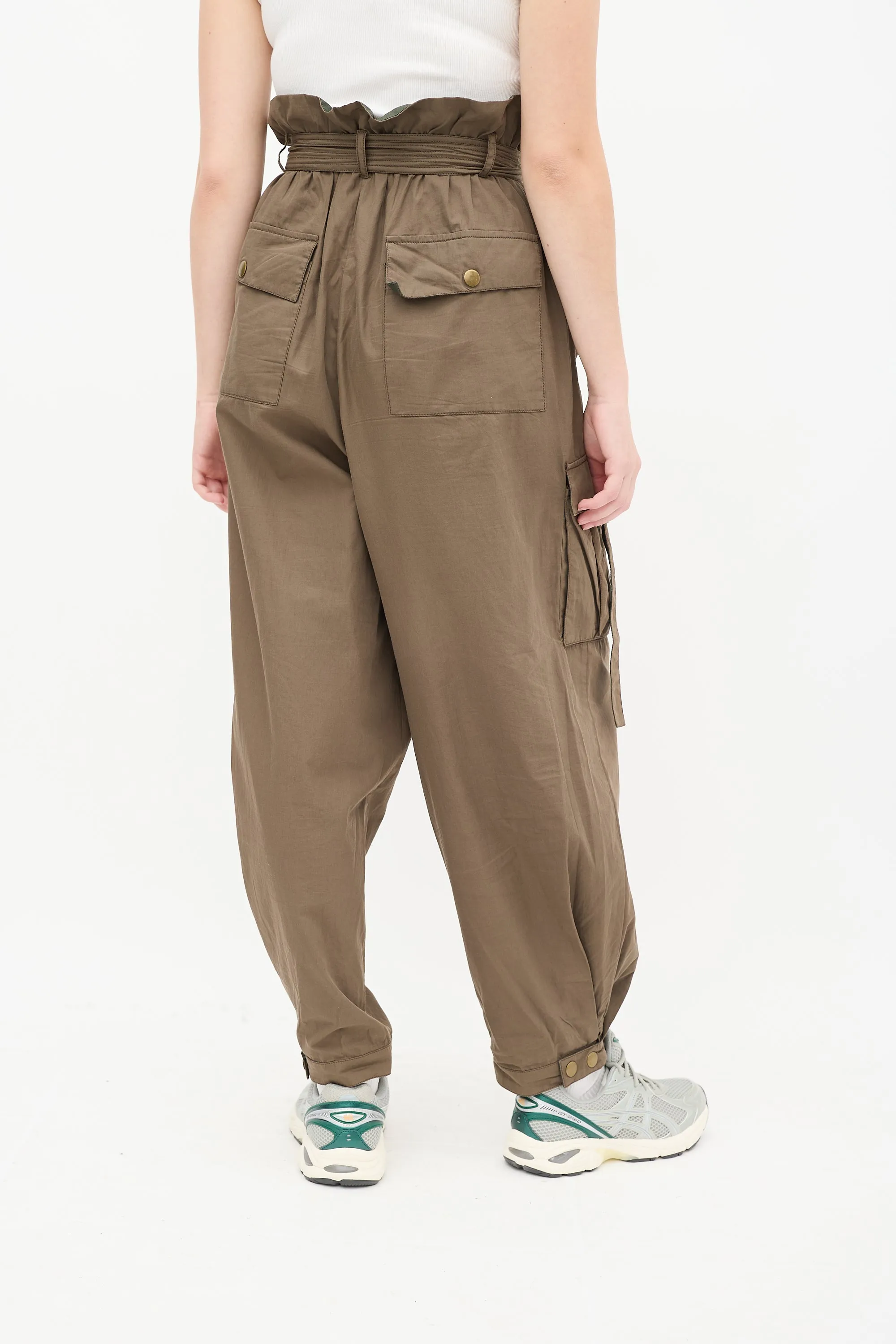 Brown Cargo Tapered Trouser