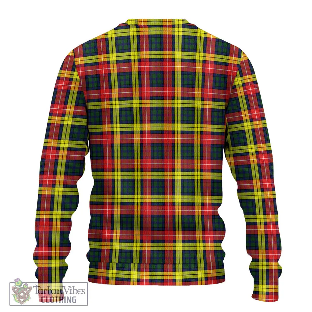 Buchanan Modern Tartan Ugly Sweater with Family Crest DNA In Me Style