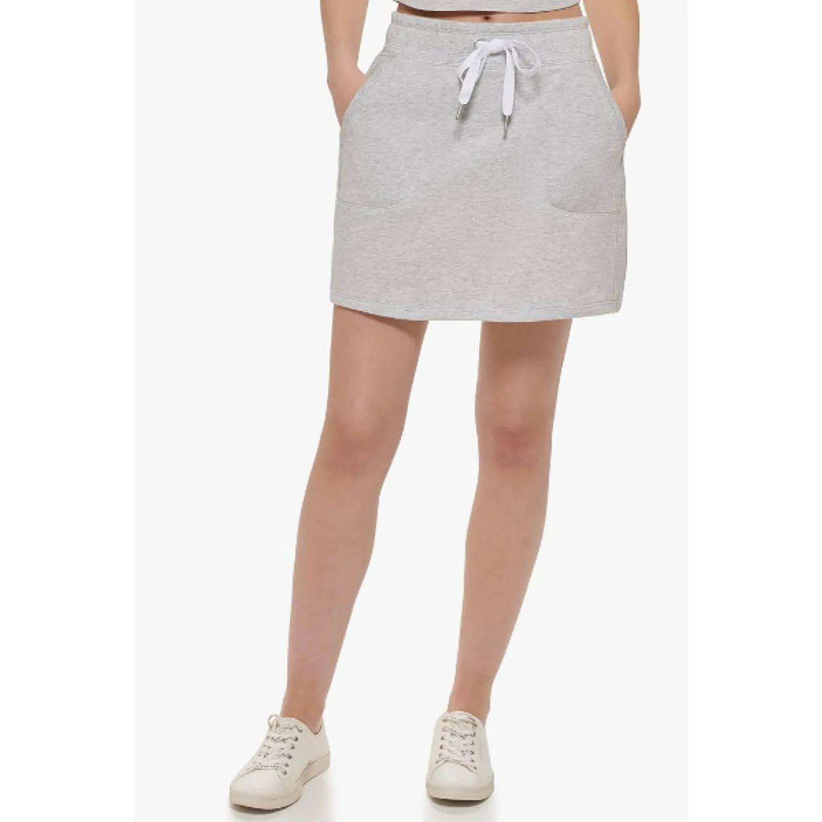 CALVIN KLEIN PERFORMANCE Women's Eco-Terry Skirt S Heather Grey Pull on NWT