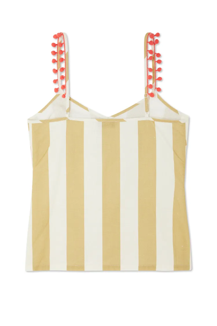 Camel Stripe Cami Top