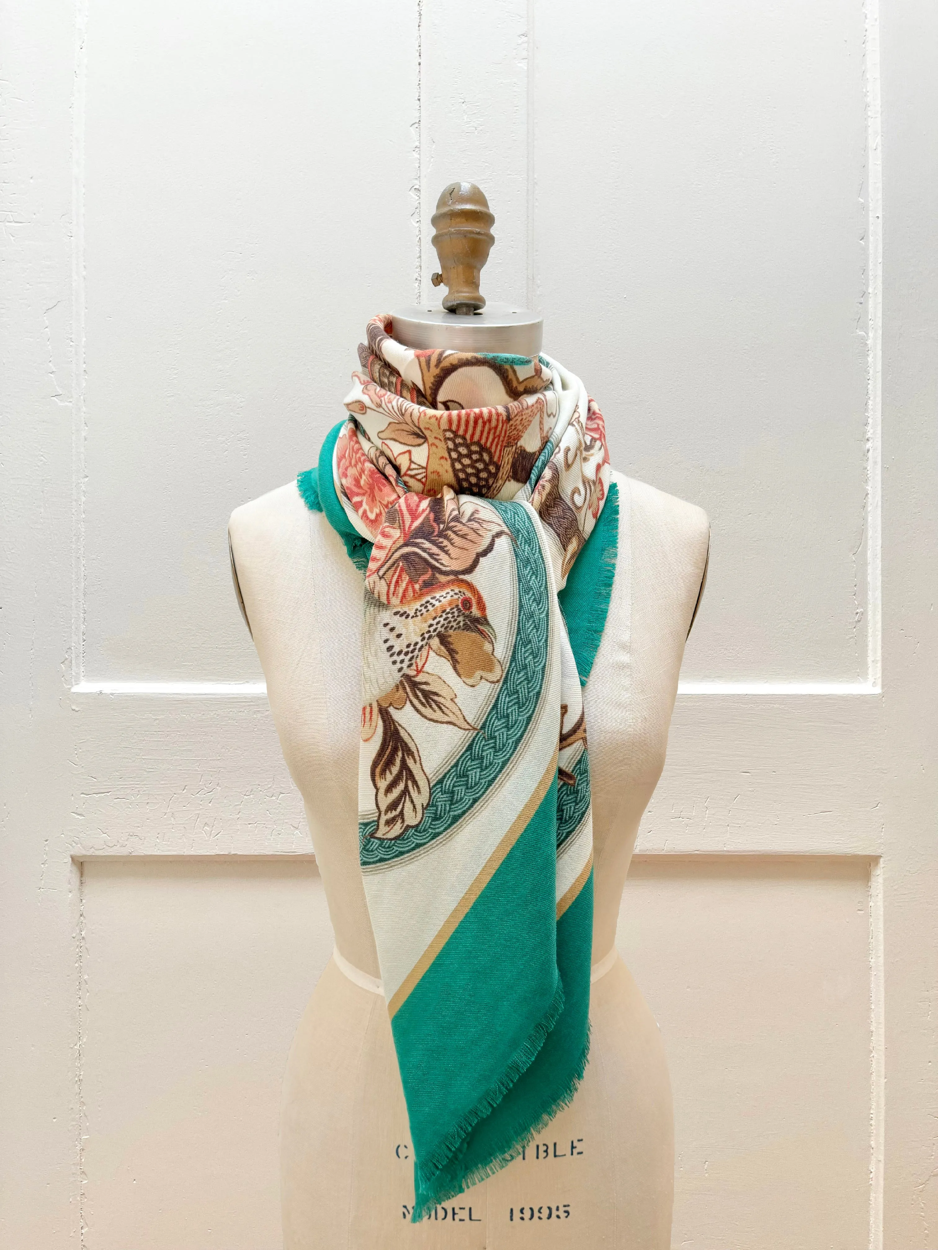 Cashmere-Silk Pheasantville Scarf