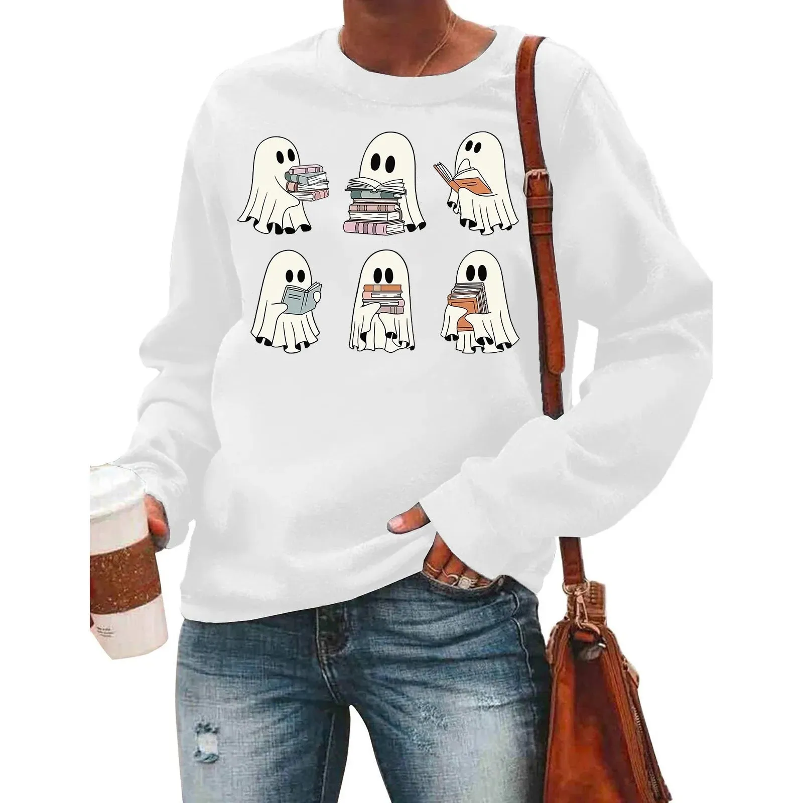 Casual Y2K Graphic Fun Cozy Cute Reading Hoodie