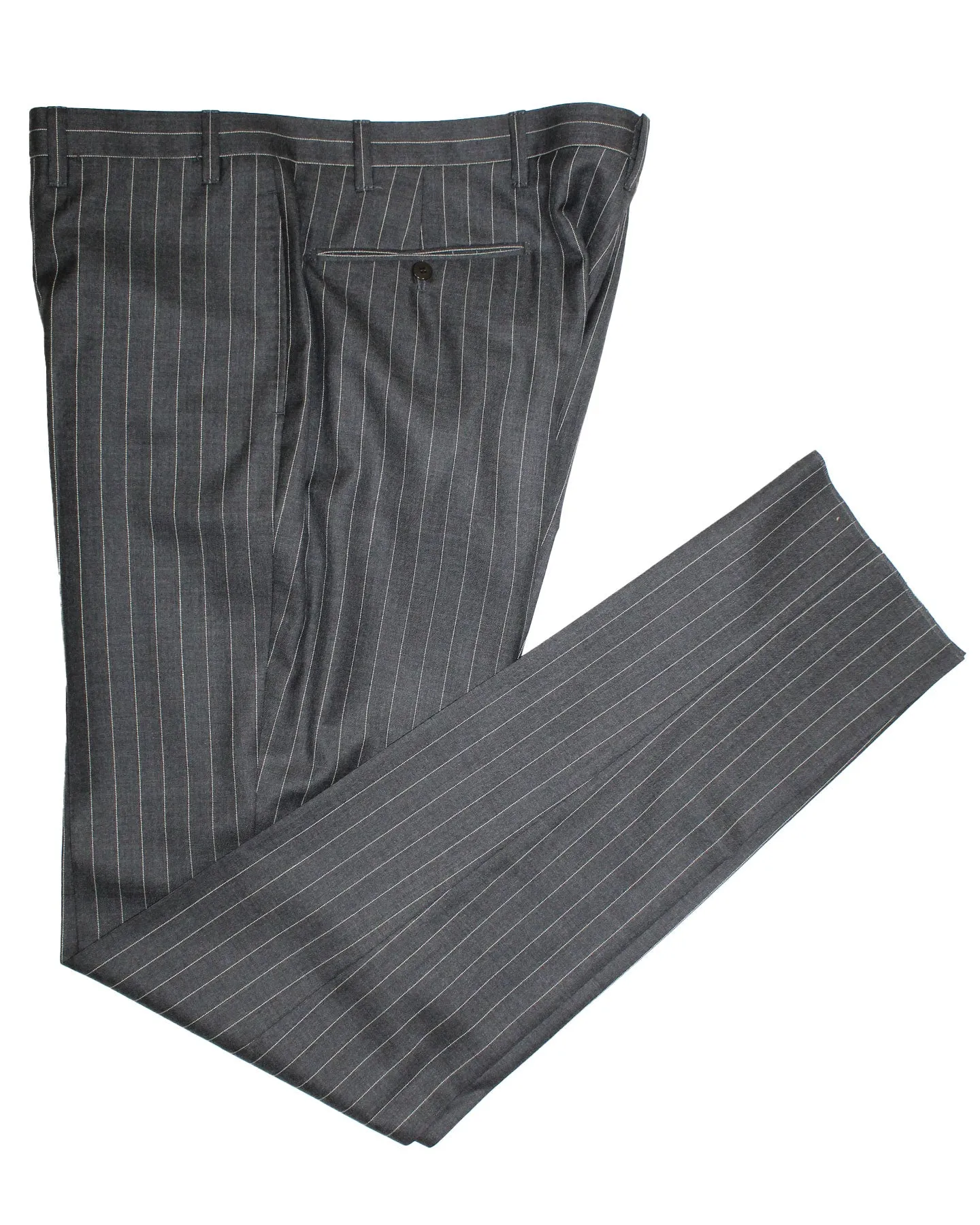 Cesare Attolini Suit Gray Stripes EU 58/ US 48