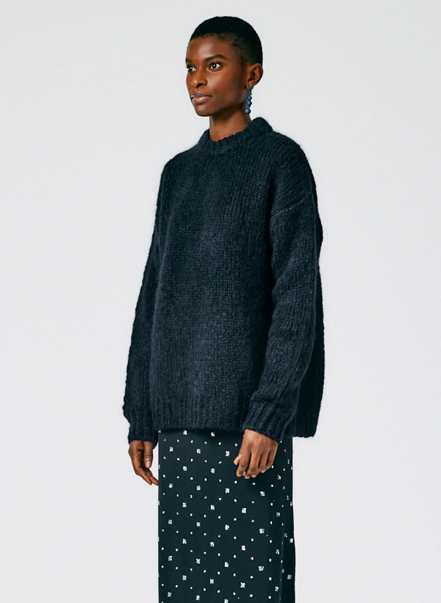 Claude Mohair Crewneck Easy Pullover