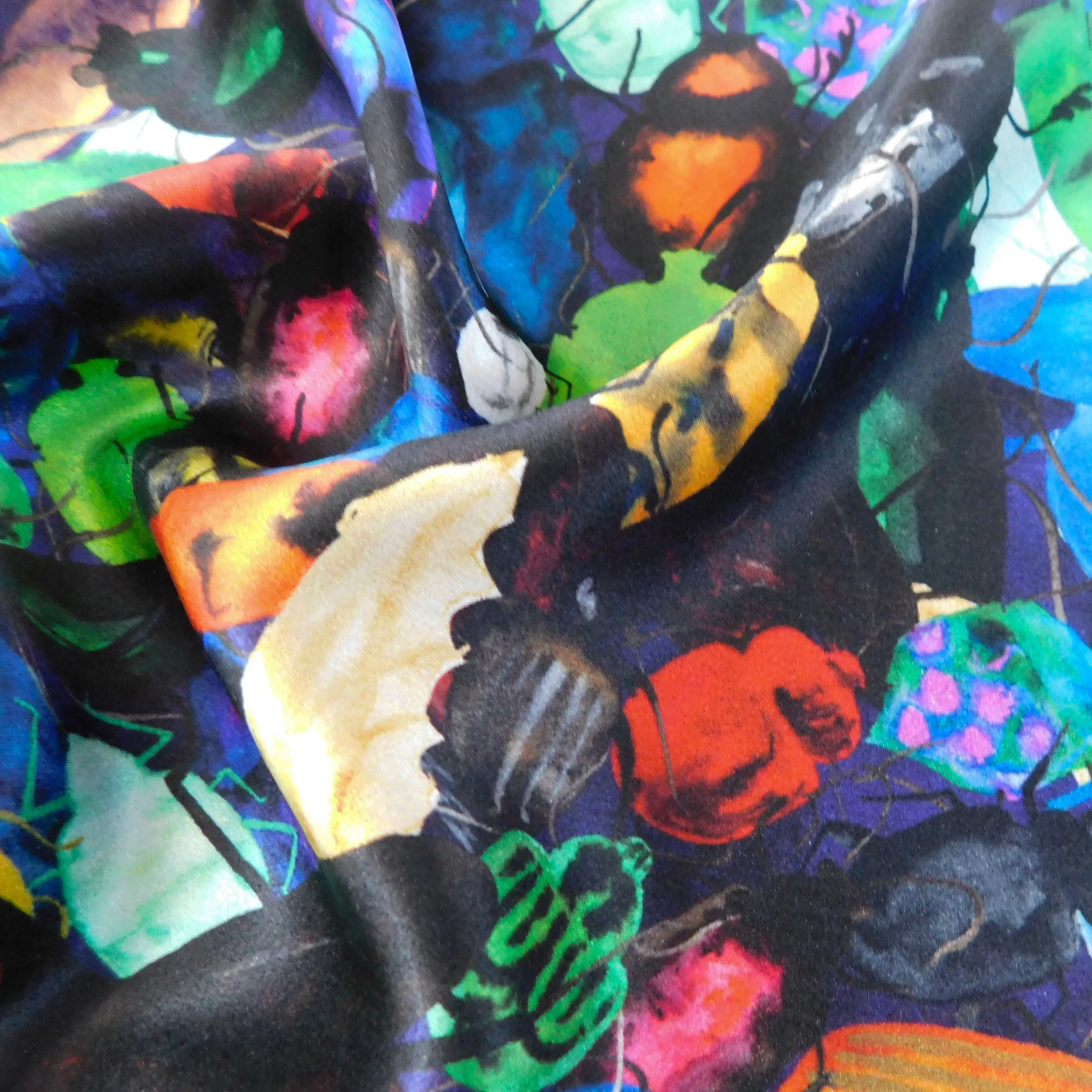 Coleoptera Beetle Print Silk Scarf