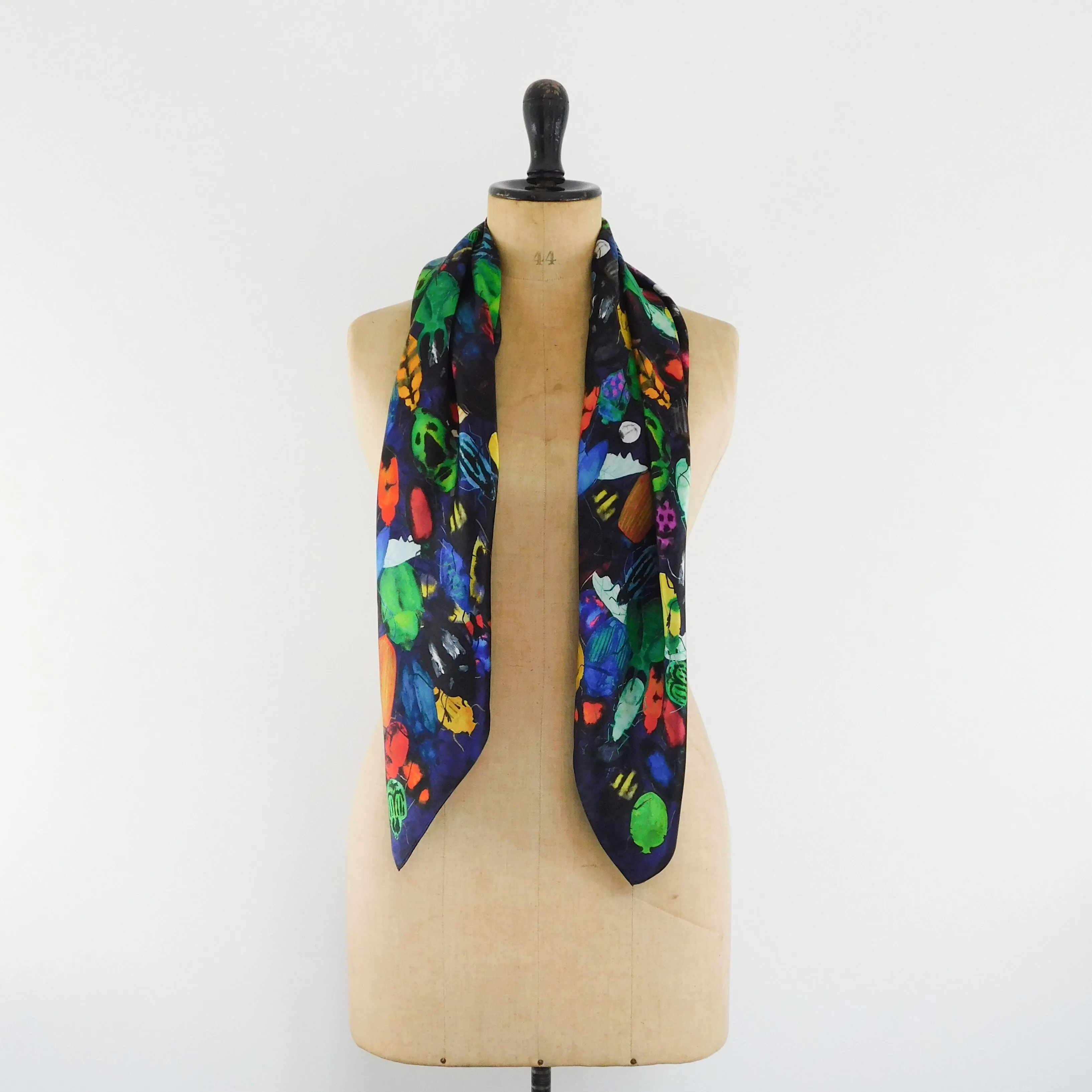 Coleoptera Beetle Print Silk Scarf