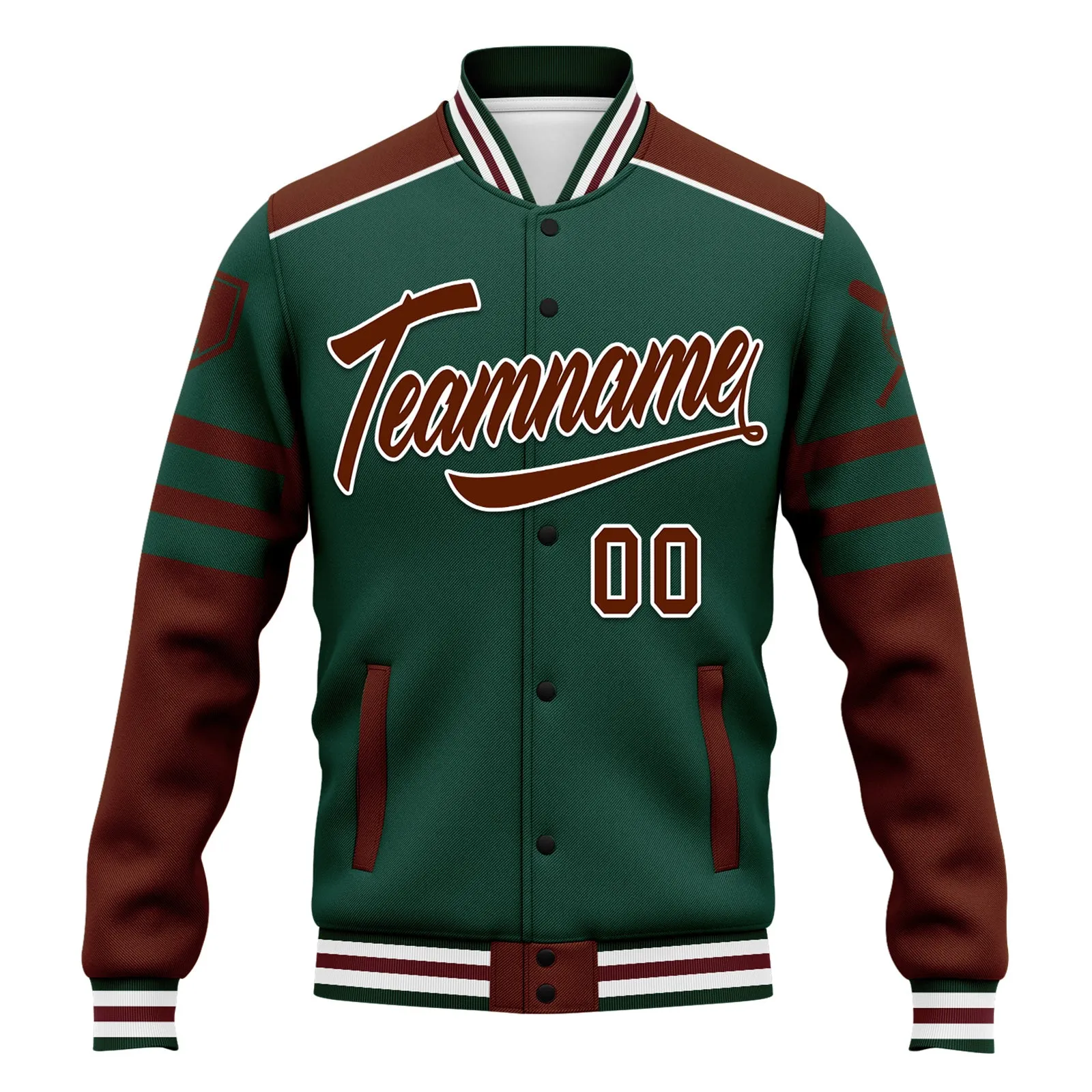 Custom Jacket Bomber Full-Snap Varsity Letterman Personalized Jacket FZ005-D023003-9