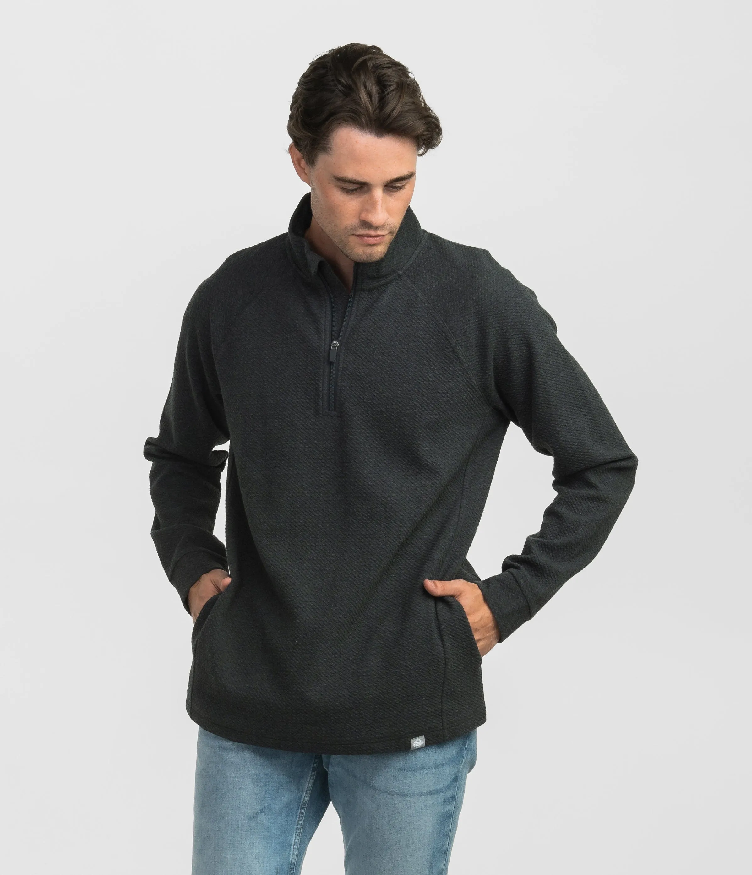 Dallas Performance Qtr Zip - Charcoal