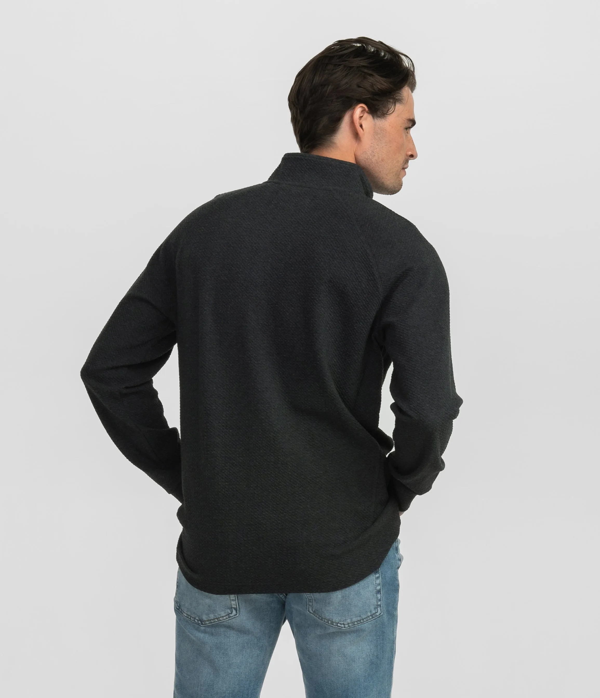 Dallas Performance Qtr Zip - Charcoal