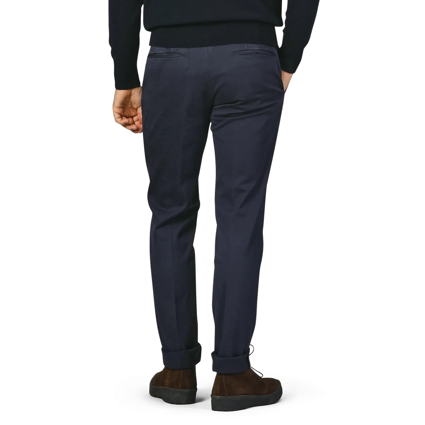 Dark Blue Cotton Stretch Model 30 Chinos