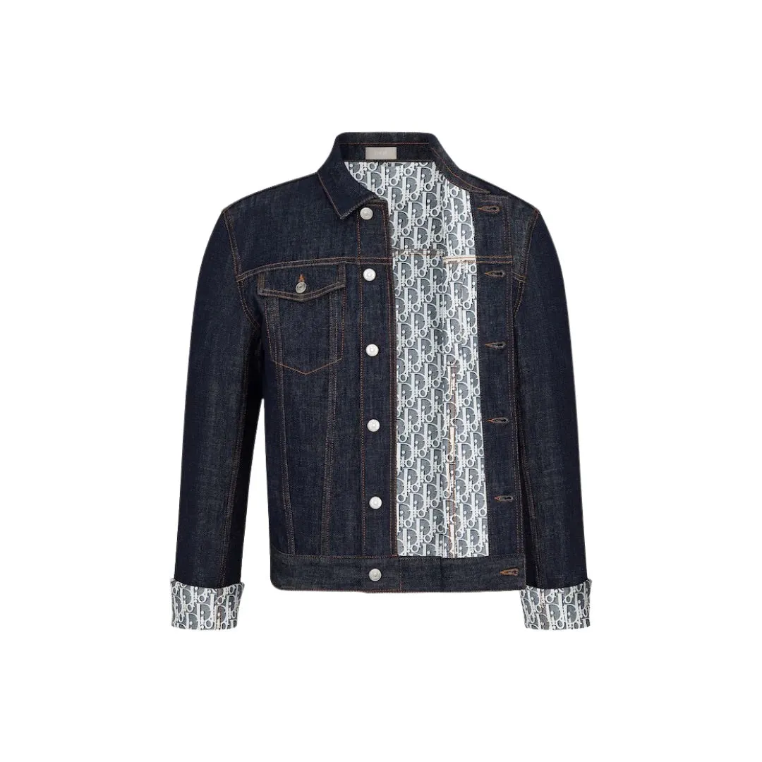 DIOR OBLIQUE JEAN JACKET NAVY