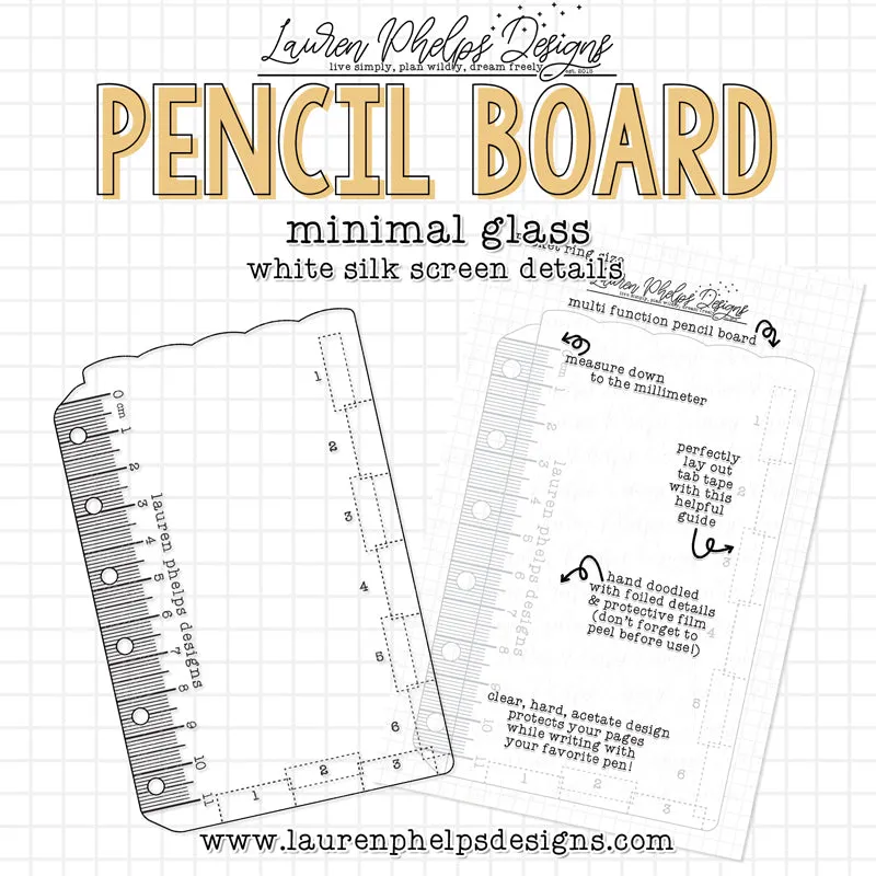 DISCONTINUED | Minimal Glass Pencil Board