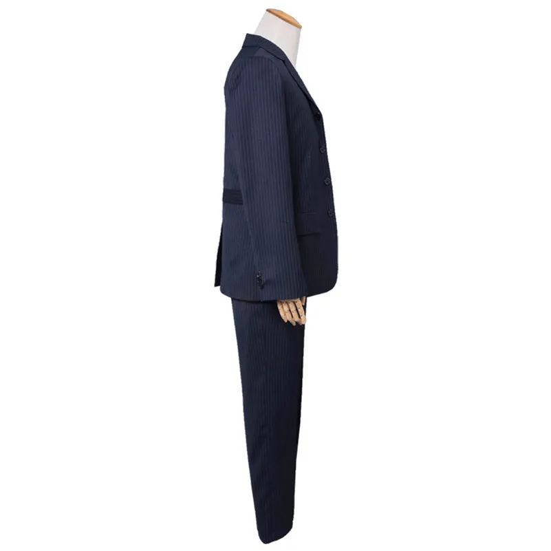 Doctor Who 10th Doctor Cosplay Costume Tenth Doctor Coat Blue Wool Trousers Suit