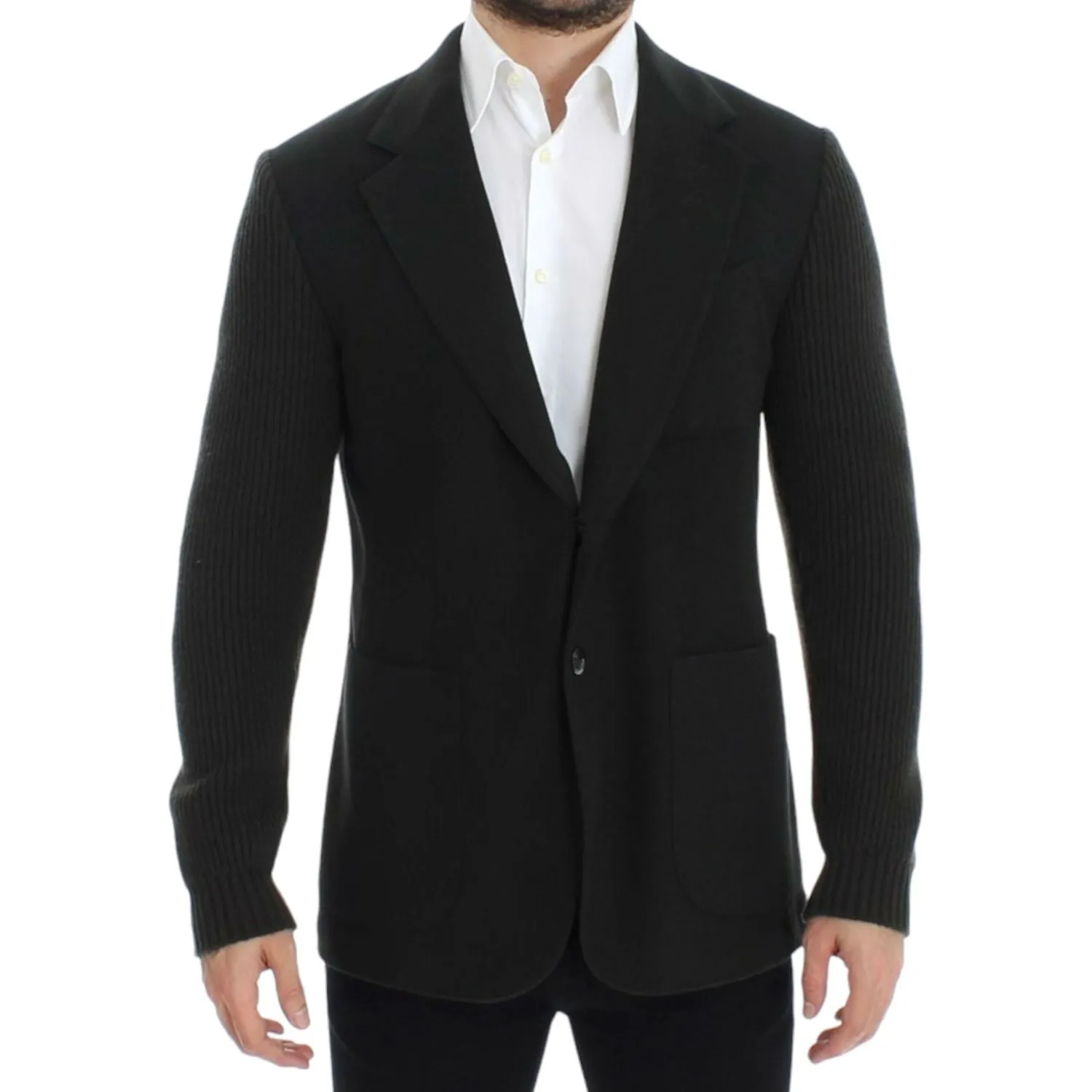 Dolce & Gabbana Elegant Green Cashmere Blazer Jacket