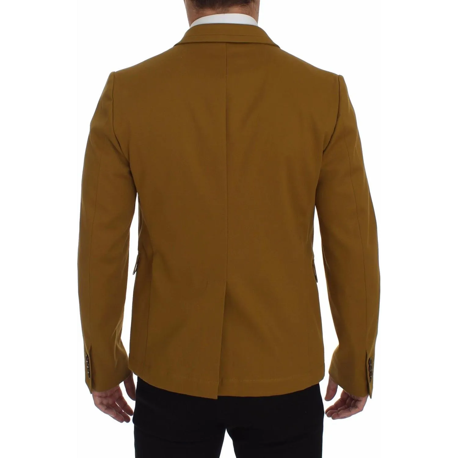 Dolce & Gabbana Elegant Yellow Cotton Blend Casual Blazer