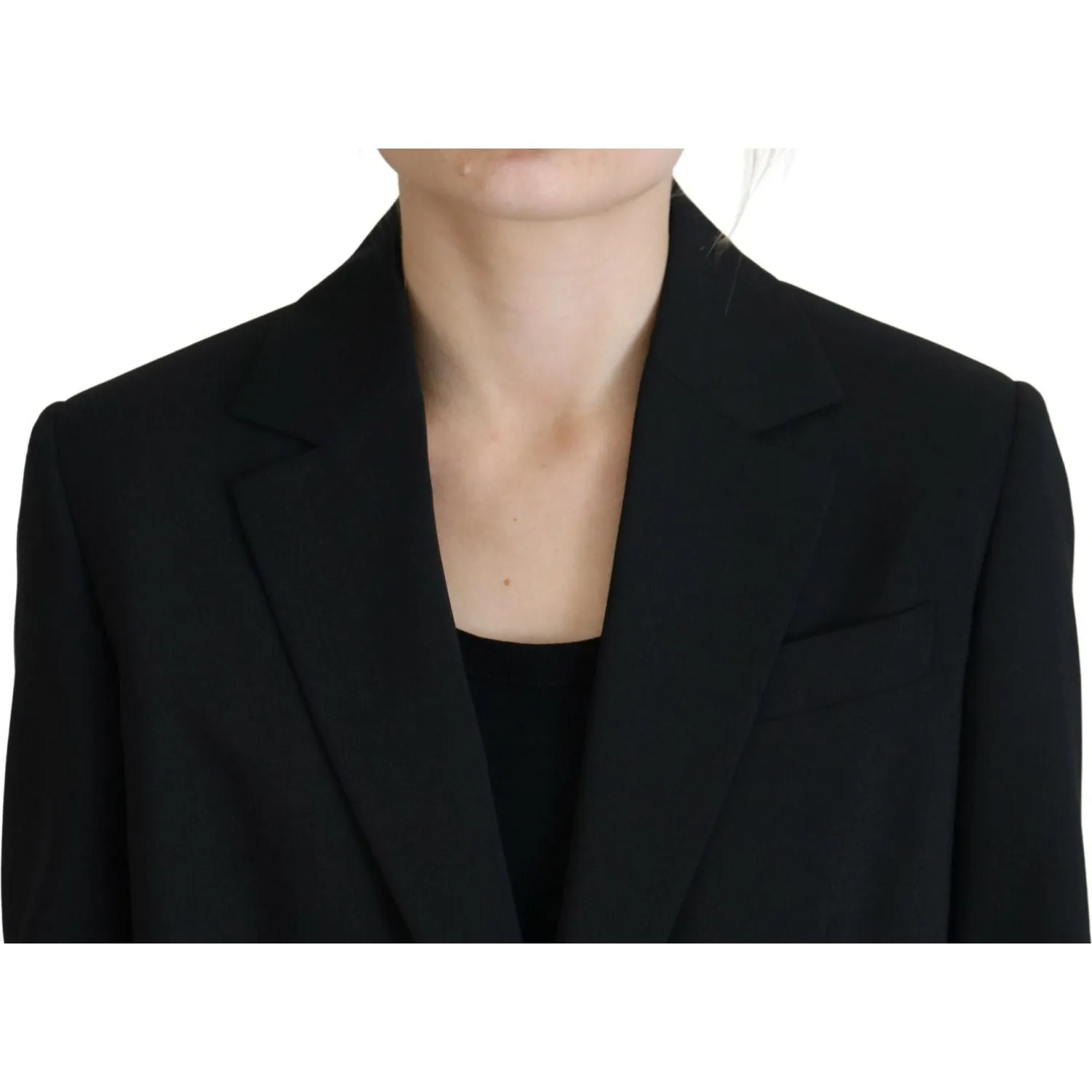 Dsquared² Black Flower Single Breasted Coat Blazer