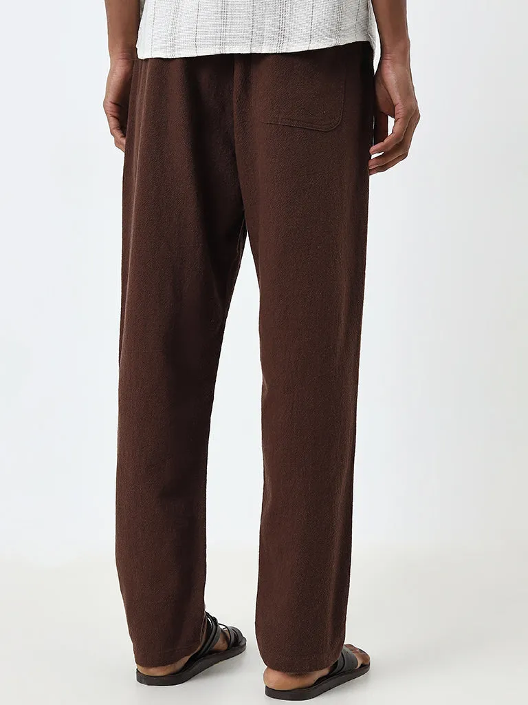 ETA Brown Relaxed-Fit Mid-Rise Cotton Chinos