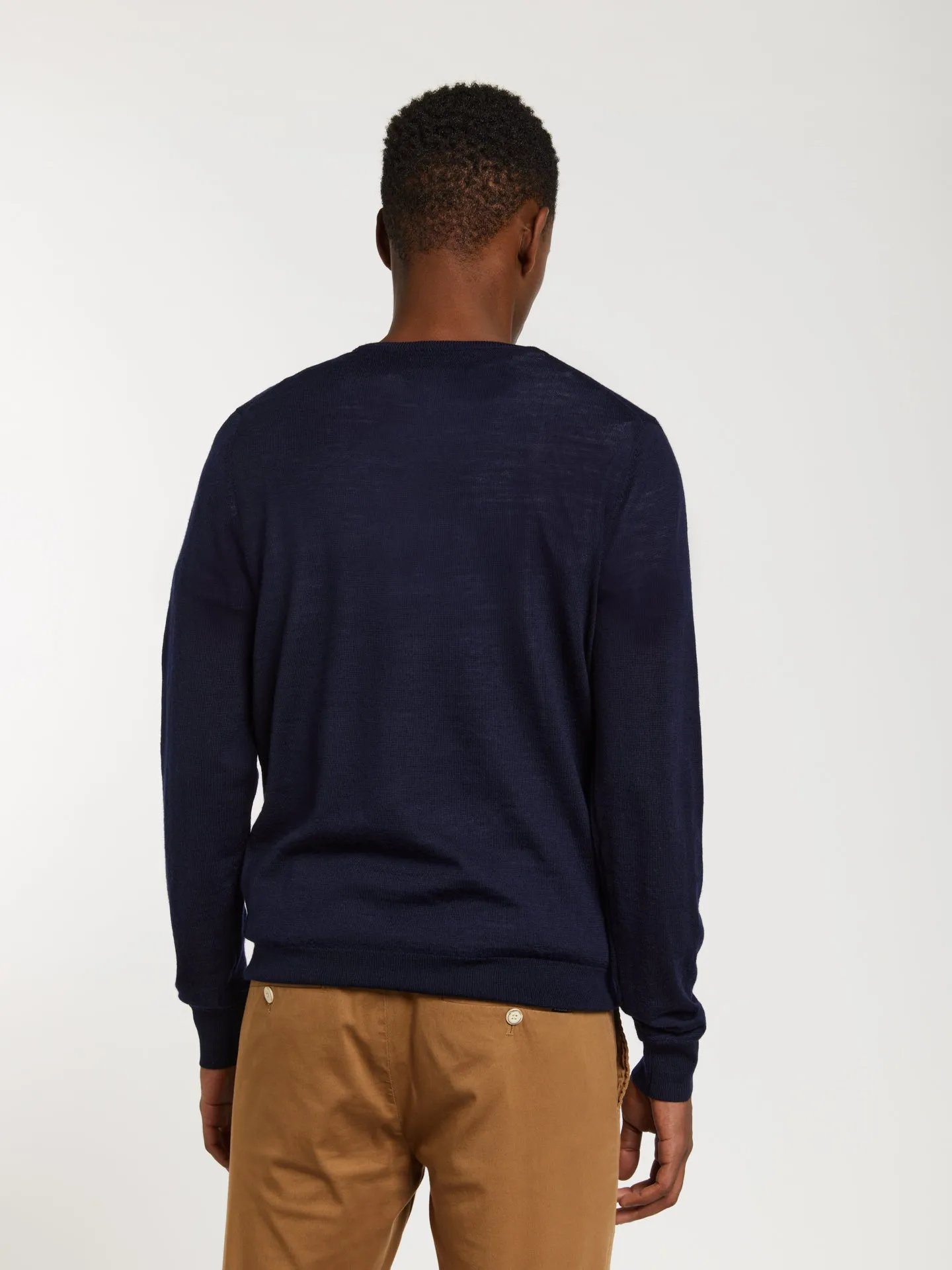 Extra fine merino wool crew neck sweater