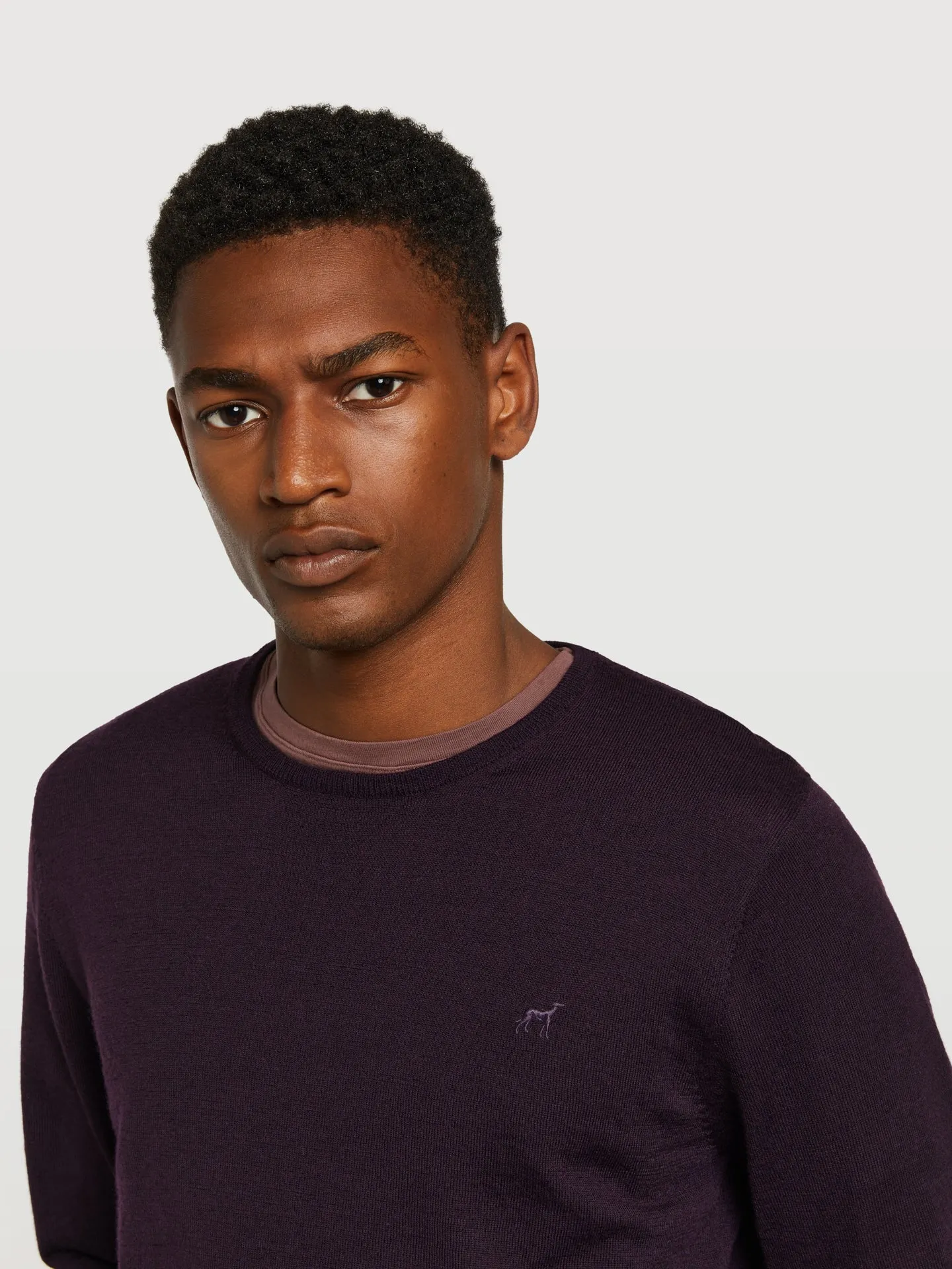 Extra fine merino wool crew neck sweater